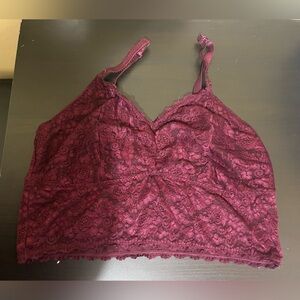 Unlined Lace Crop Bralette